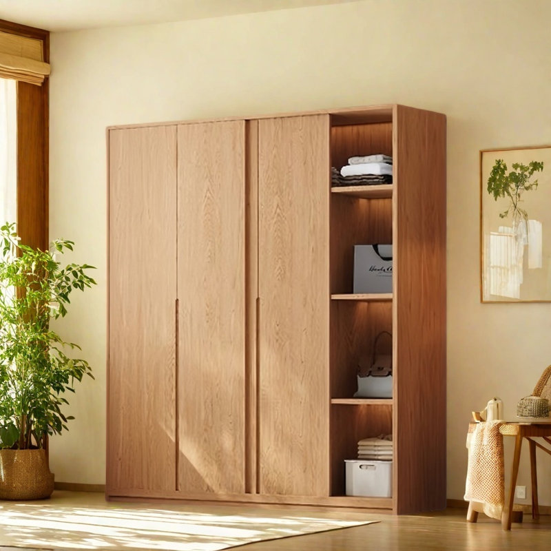 Garde-robe simple en forme de bûche, H 79 po x l 71 po x P 24 po