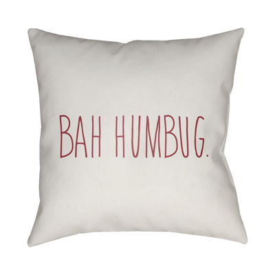 Bah Humbug Indoor/Outdoor Throw Pillow