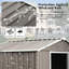 Unité de rangement extérieure en métal gris 6 pi x 5 pi - construction en fer galvanisé et évents perforés durables, portes coulissantes avec cadenas, facile à assembler, abri à panneaux, construction solide et sécuritaire,-126422933