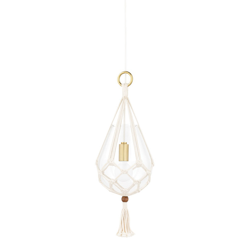 Luminaire suspendu à 1 lumière Tessa, H 22 po x l 10 po x P 10 po