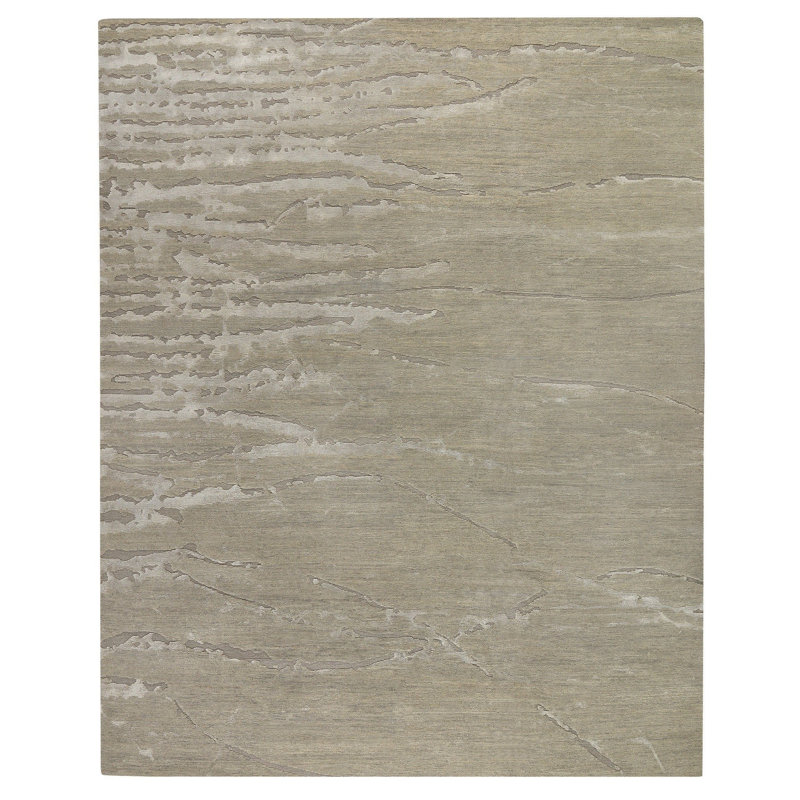 Ven Abstract Area Rug in Gray/Light Beige, Rectangle 12' x 16'