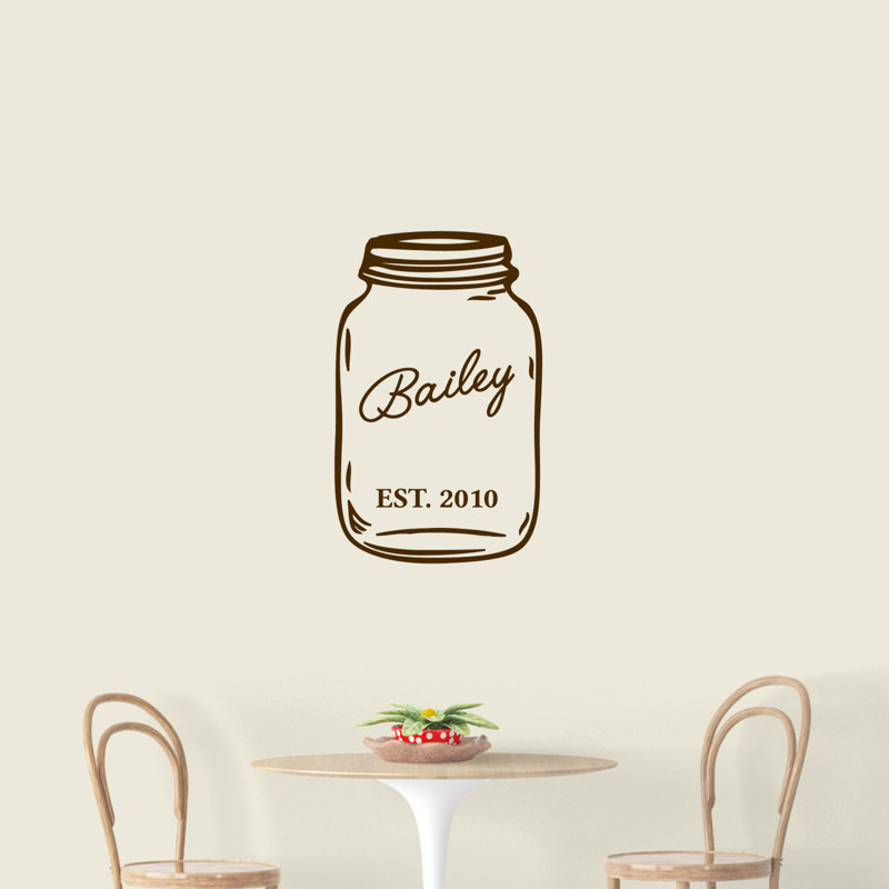 Adhésif décoratif Mason Jar, Brun chocolat, Oui