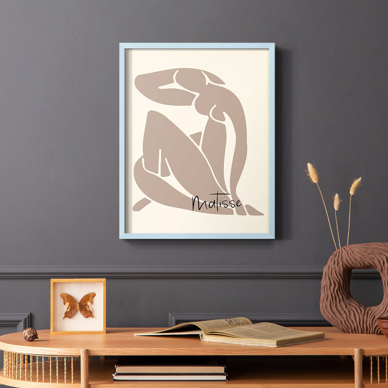 Matisse CECV III, reproduction encadrée - bois massif, Bleu, H 10 po x l 8 po