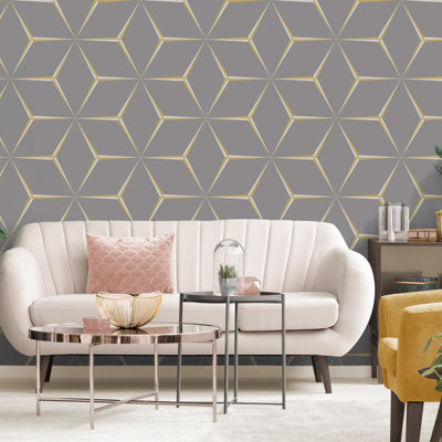 Braddock 10m x 53cm Textured Glitter Wallpaper Roll