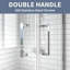 36'' W x 36'' D x 72'' H Frameless Square Shower Enclosure