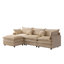 Canapé modulaire 105 po, canapé 3 places avec repose-pieds en tissu de chenille doux-131519165
