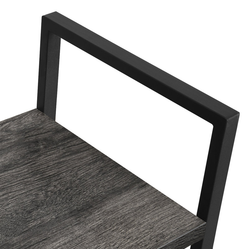 Axtell 69.6" Tall Bookshelf 6 Tier Bookcase, Modern Book Shelf Open Display Storage Rack Shelves, Black/Grey