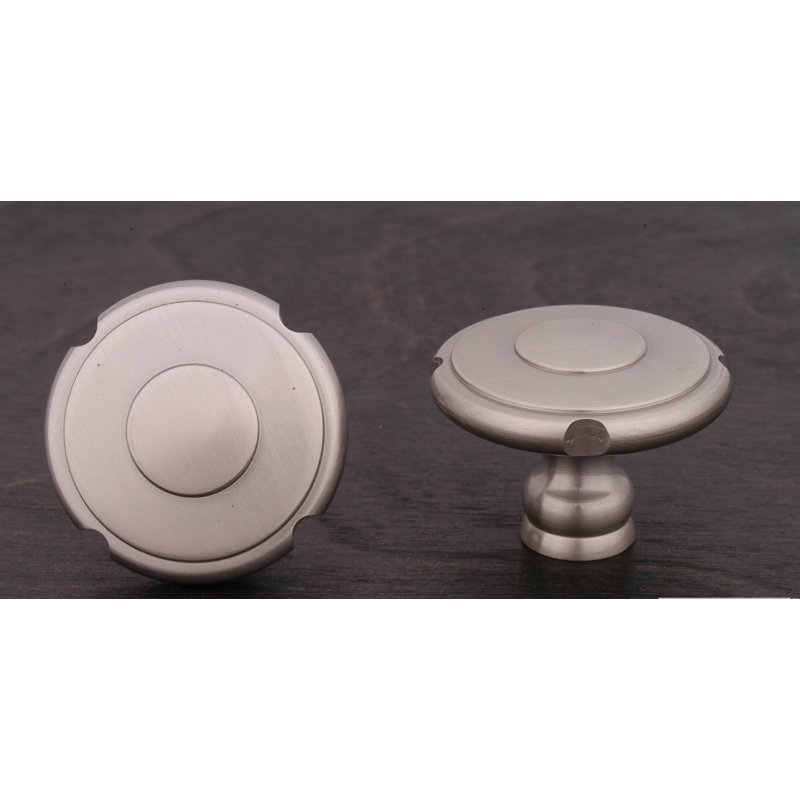 CK Series 1 1/2" Diameter Mushroom Knob, Small, Satin Nickel (Pewter)