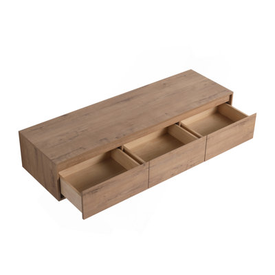 60" Bathroom Cabinet,Soft Close Drawer,Float Mounting Design (Only Vanity, Without Sink)
