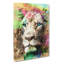 Blue Eyed Lion In Abstract - Wrapped Canvas Painting-55315928