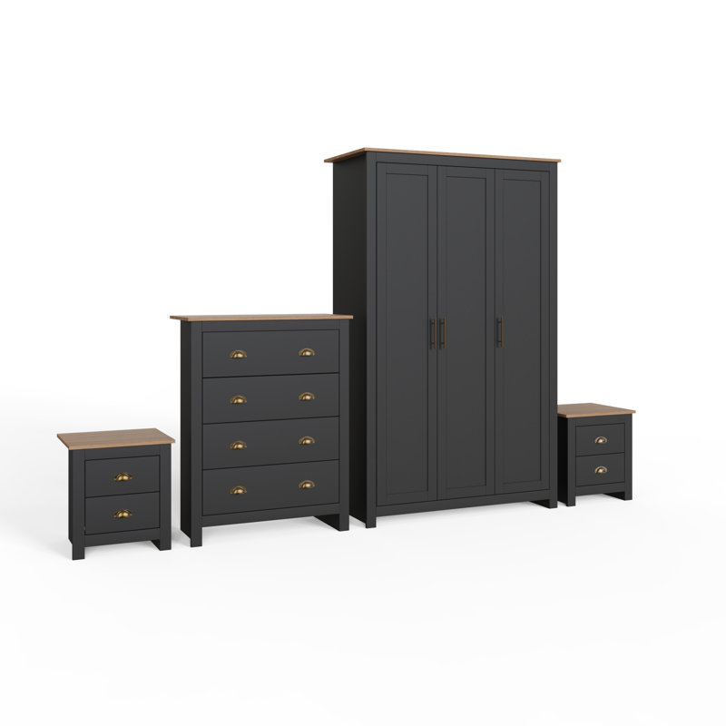Kenneth Piece Bedroom Set, Black