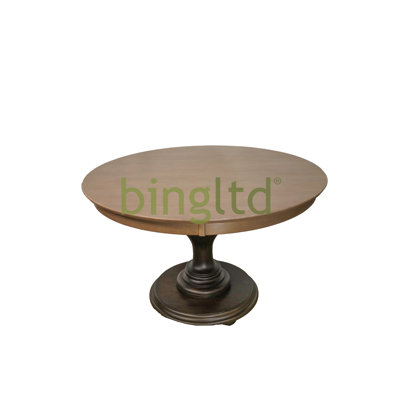 bingltd- 48" x 48" Wide 30" Tall Bradford Non-Brushed Dining Table (TT4801-WHT-Bradford-NB-Brown)