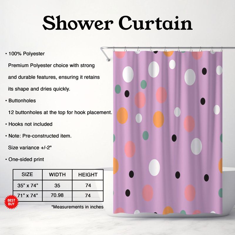 Rideau de douche Soft 38, H 74 po x l 71 po