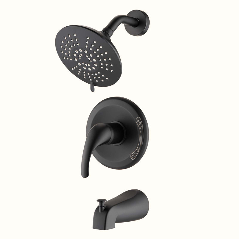 Complete Shower System, Matte Black