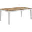 de salle à manger rectangulaire pour l'intérieur de la cuisine côtière, 30 pouces de hauteur, 40 de largeur, 70,61 de longueur, fabrication en bois, finition brune, peut accueillir 6 occasions spéciales pour la famille, hauteur, plateau de table, effilé blanc