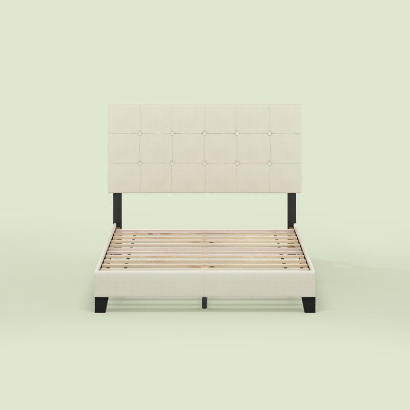 Magin Upholstered Platform Bed, Full, Linen