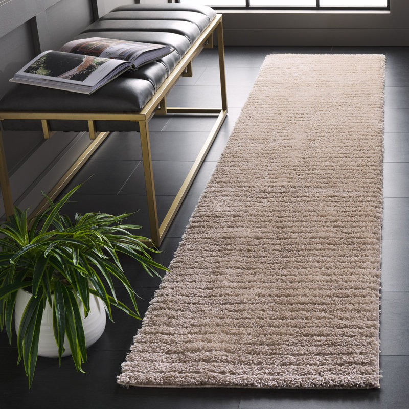 Tapis de couleur unie à poils longs Tahoe Performance, Tapis de couloir 2 pi x 9 pi