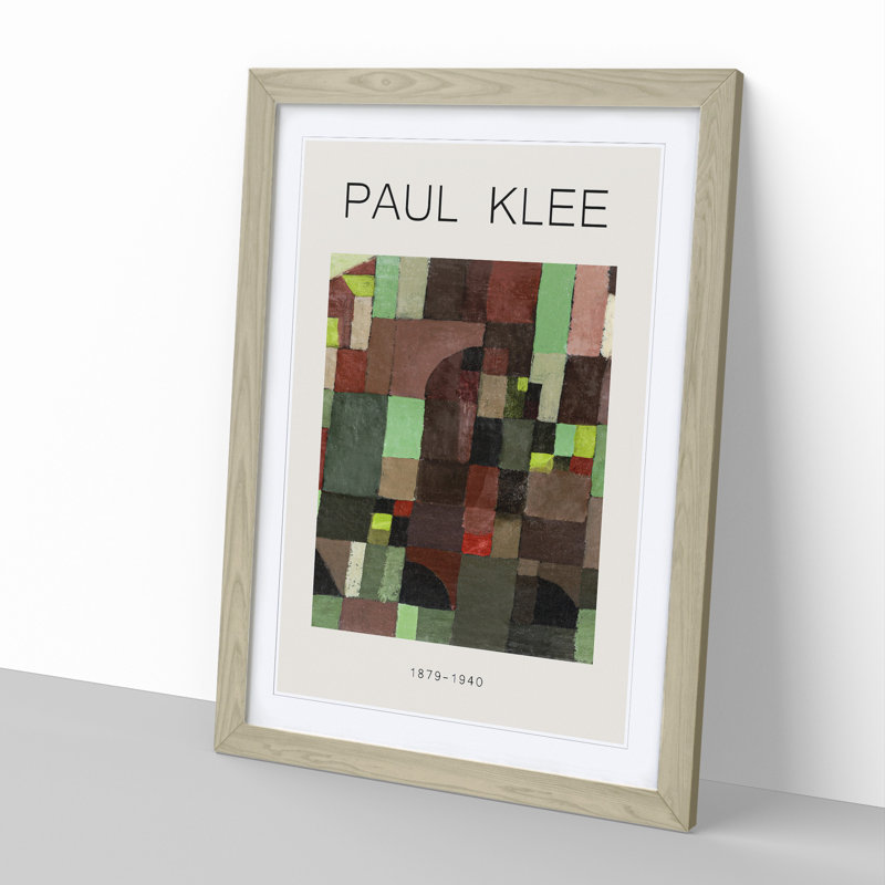 Red and Green Architecture by Paul Klee - Picture Frame Graphic Art, 65cm H x 48cm W x 2cm D
