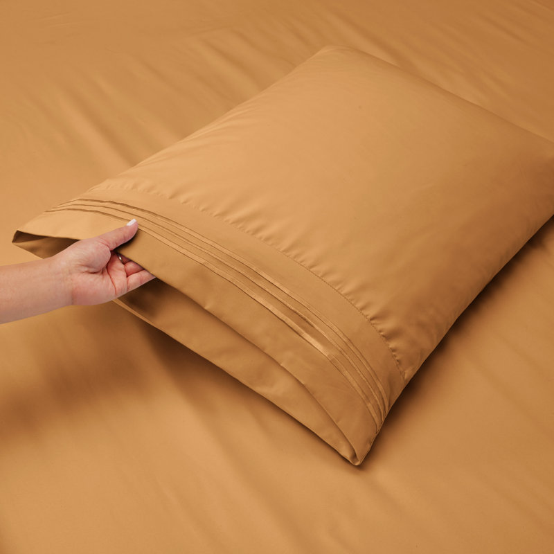 Microfiber Sheet Set, Mocha, Full Sheet Set + 1 Fitted Sheet + 4 Pillowcases