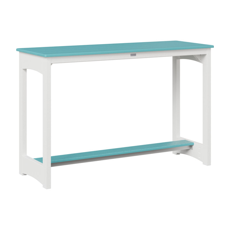 Berlin Gardens Balcony Table, 38.5" H x 60" W x 22" D, Aruba Blue