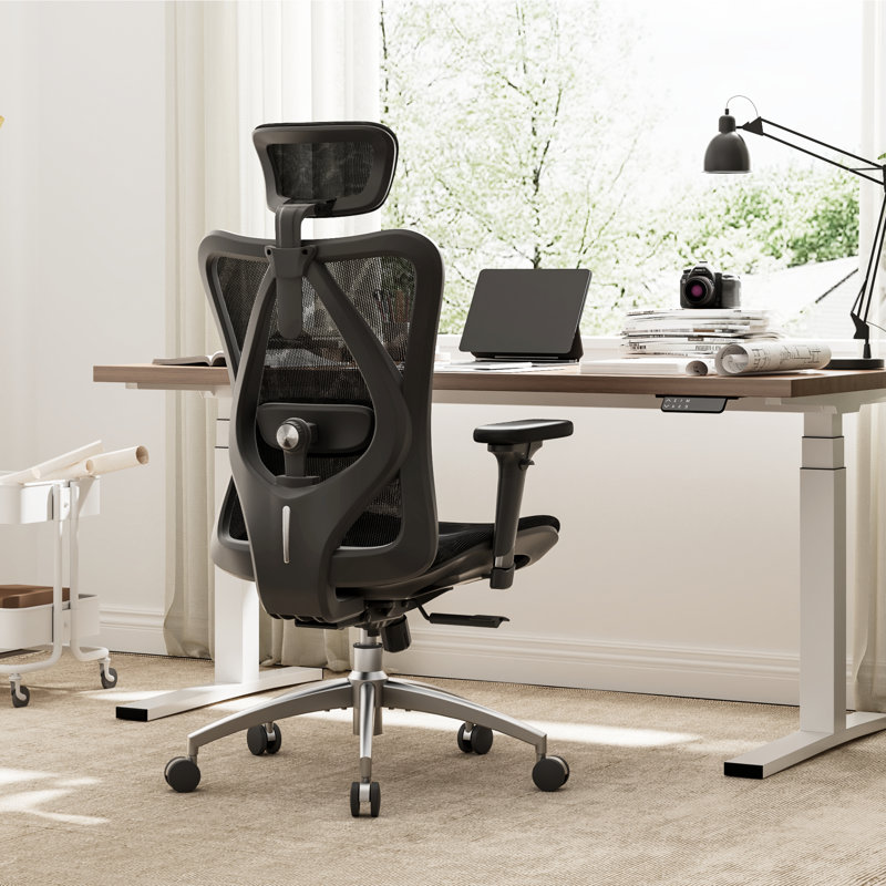 High Back Ergonomic Mesh Task Chair Big and Tall Reclining Comfy Home Office Chair for 300lbs, Black