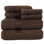 Ensemble de serviettes de salle de bain 6 pièces Lavish Home - Essentiels de salle de bain 100% coton 625GSM avec 2 débarbouillettes absorbantes, 2 débarbouillettes et 2 serviettes de bain pour la douche, la salle de sport, le dortoir et le spa (chocolat)