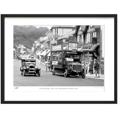 Caterham, Bus In Croydon Road 1925 by Francis Frith - Single Picture Frame Print