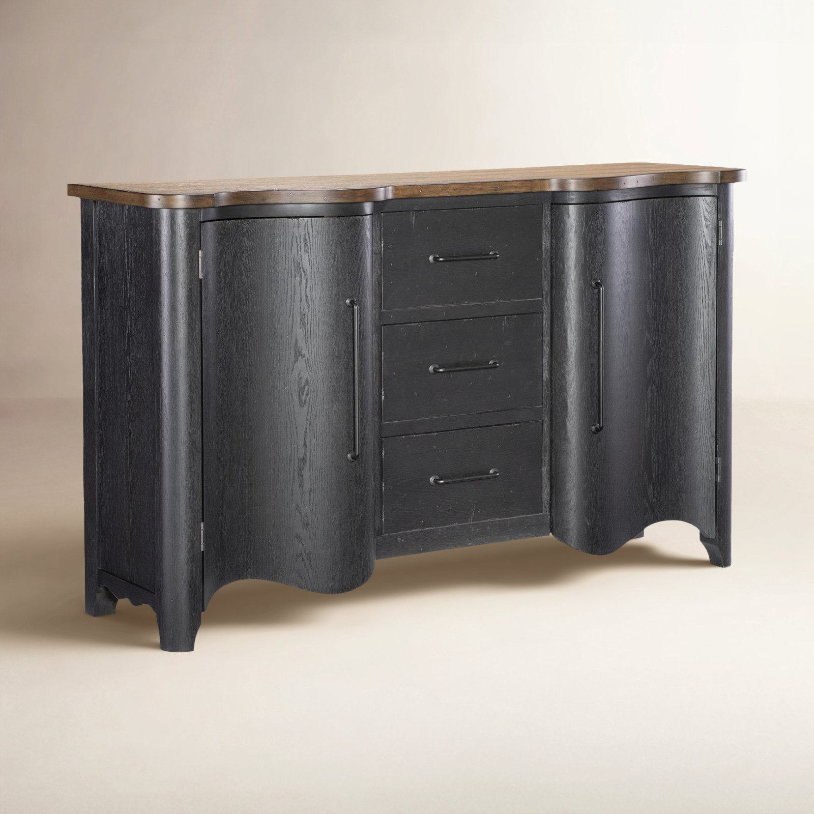 Country Living 3-Drawer Accent Chest 3, Black