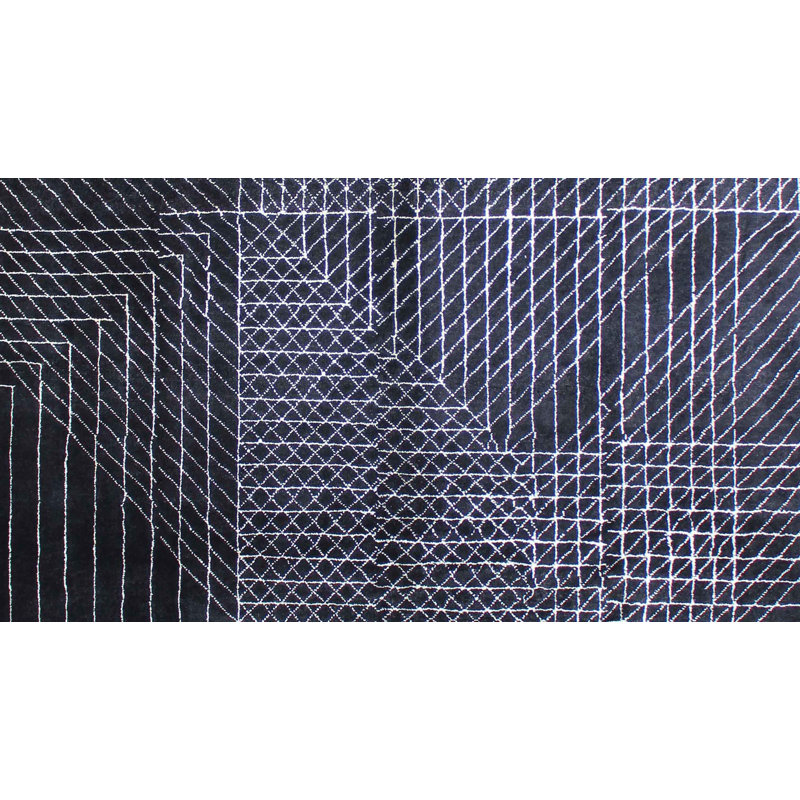 Rectangular Geometric Hand Woven 238cm X 300cm Area Rug