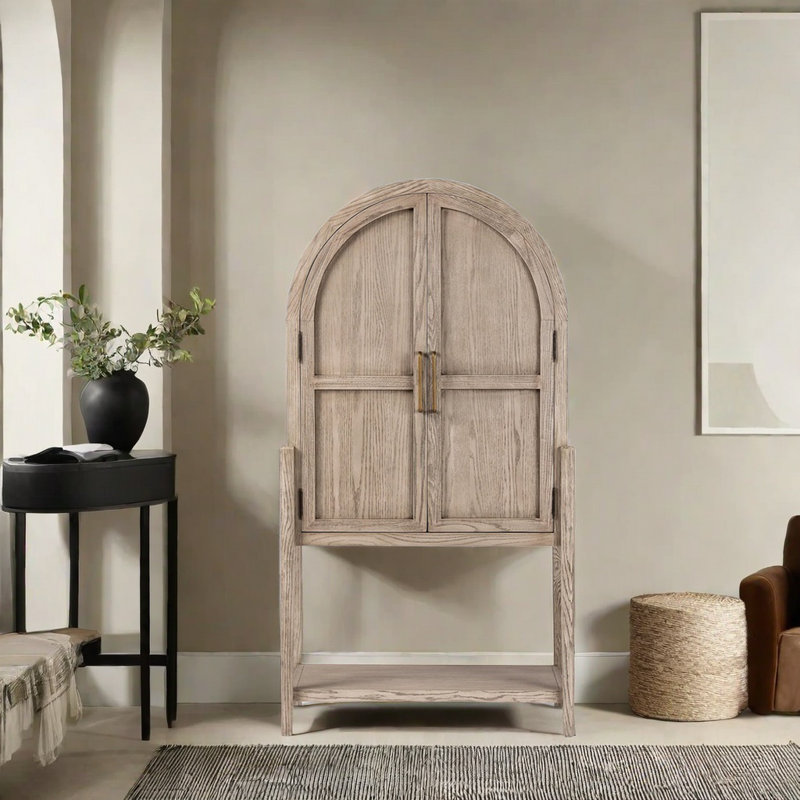 American Style Retro Simple Bookcase, Gray