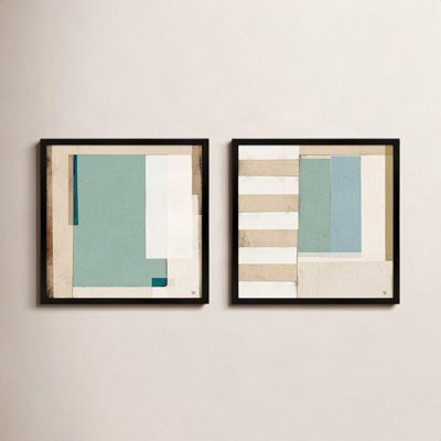 City Scape Aqua 2-Piece Print Set