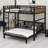 Metal Separable Bunk Beds With Raised Security Fence-157282121