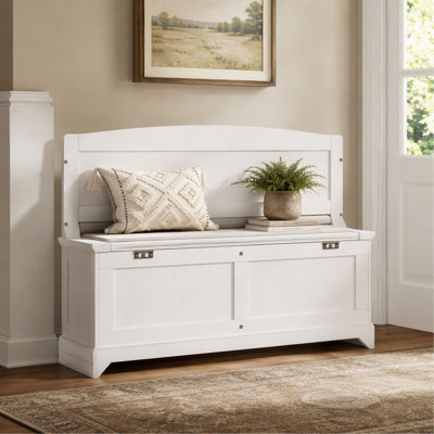 Shoe Storage Bench with Soft-Close Devices, Hidden Storage and Cushion for Entryway and Hallway