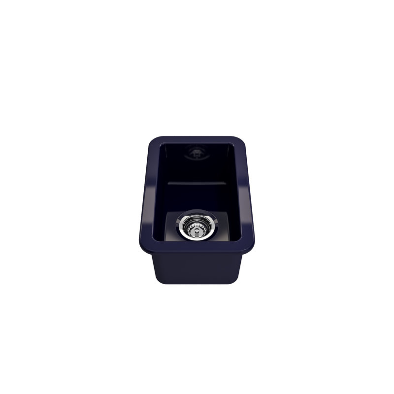 Évier de cuisine à fixation double L 12 po x l 18 po avec accessoires, Bleu saphir
