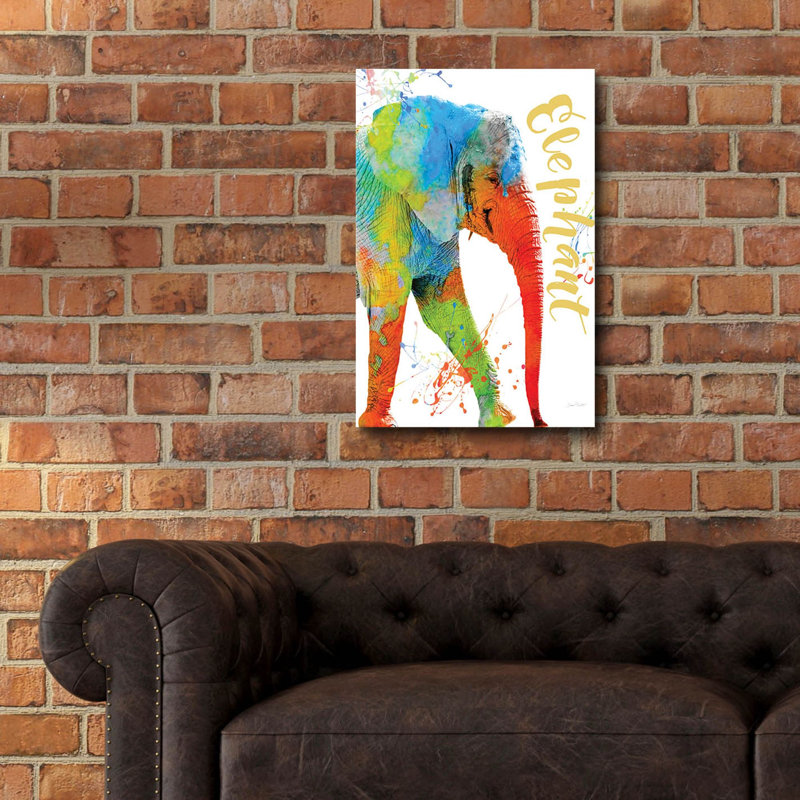 «Colorful Safari Animals C» par Jean Plout, art mural en verre acrylique, H 24 po x l 16 po x P 0,2 po