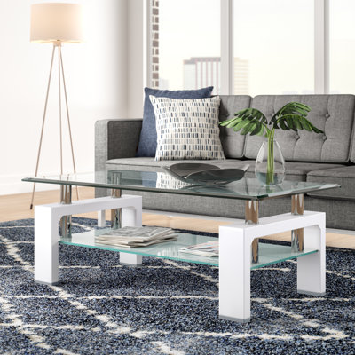 Perla Glass Top Coffee Table