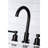 Kingston Brass Concord Two-Handle 3-Hole Deck Mount Widespread Bathroom Faucet with Brass Pop-Up Drain-31820149