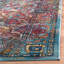 Tapis floral bleu clair / orange-20658135