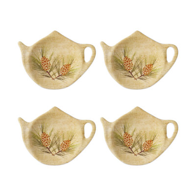 Set of 8 Teabag Holder PIne Cone