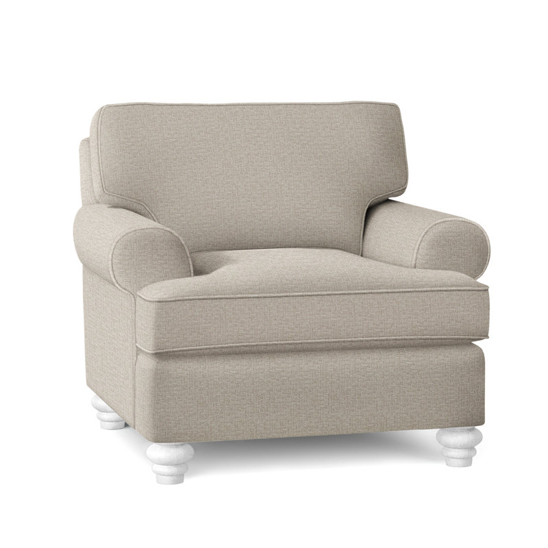 Lowell Upholstered Accent Chair, Beige Performance Fabric; 0851-73, Flax