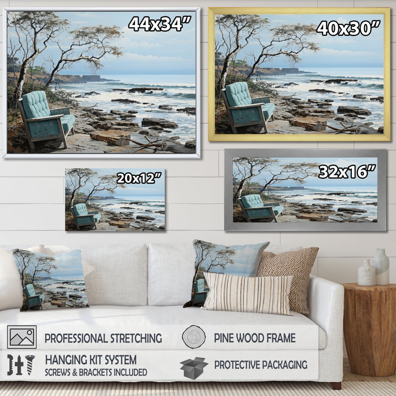 Coastalwindows Windows to the I - Impression, Toile tendue, H 24 po x l 32 po x P 1 po