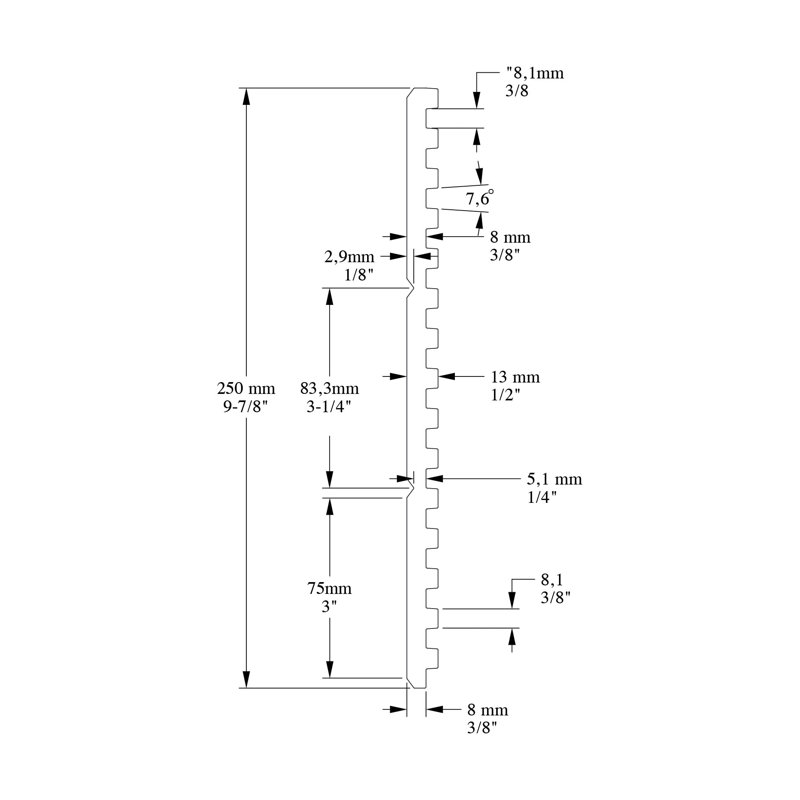 9.87" x 78.75" Wall Paneling in White