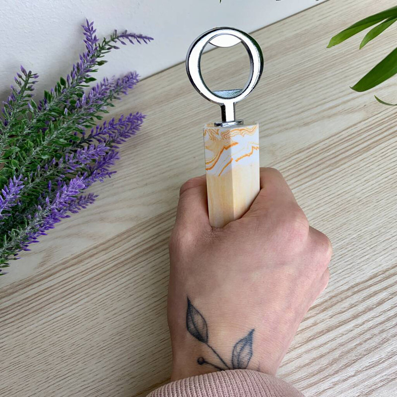 Jesmonite Bottle Opener, Orange