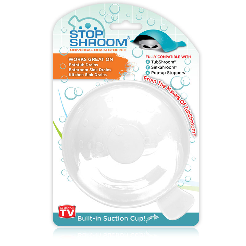 Universal White Silicone Drain Stopper with Suction Cup