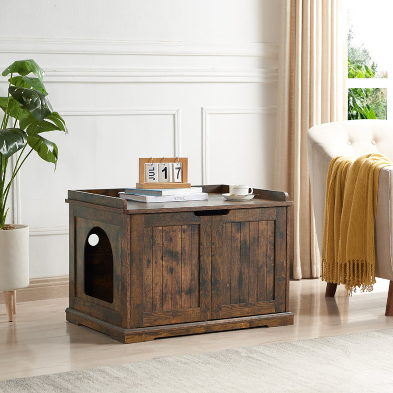 Broņislava Litter Box Enclosure, Rustic Brown
