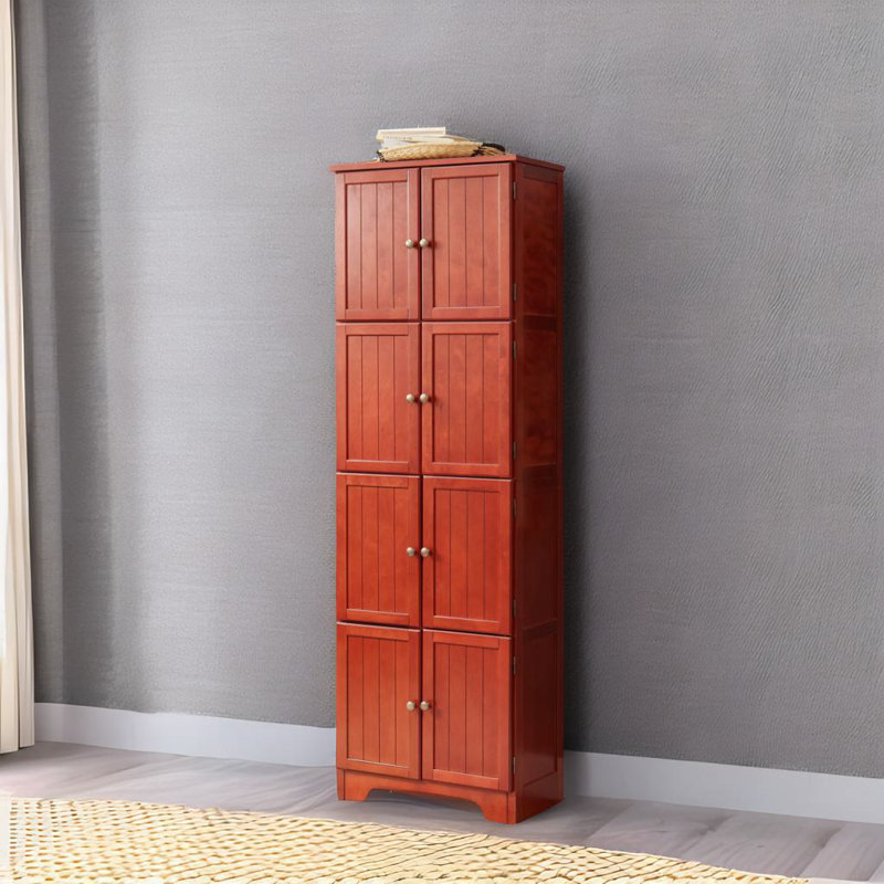 Armoire de rangement de 72,4 po de hauteur, Cerisier