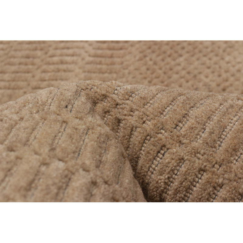 Tapis brun clair Kashkuli Gabbeh 6 pi 8 po x 9 pi 6 po