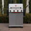  🔥 Nouveau | Grill Barbecue à 4 brûleurs au propane à 4 brûleurs, 37 000 BTU, barbecue en acier inoxydable avec zone de gril, grilles en fonte, tablettes pliantes, corps en émail facile à nettoyer et roulettes pivotantes, Mesa II 410BZ