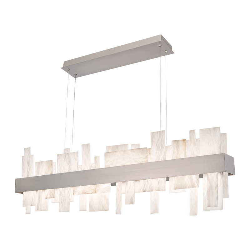 Acropolis 1 - Light LED Chandelier, Brushed Nickel