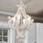 Sotion 4-Light Dimmable Farmhouse Geometric Chandelier Rustic Candle Style Pendant for Kitchen Island Cottage
